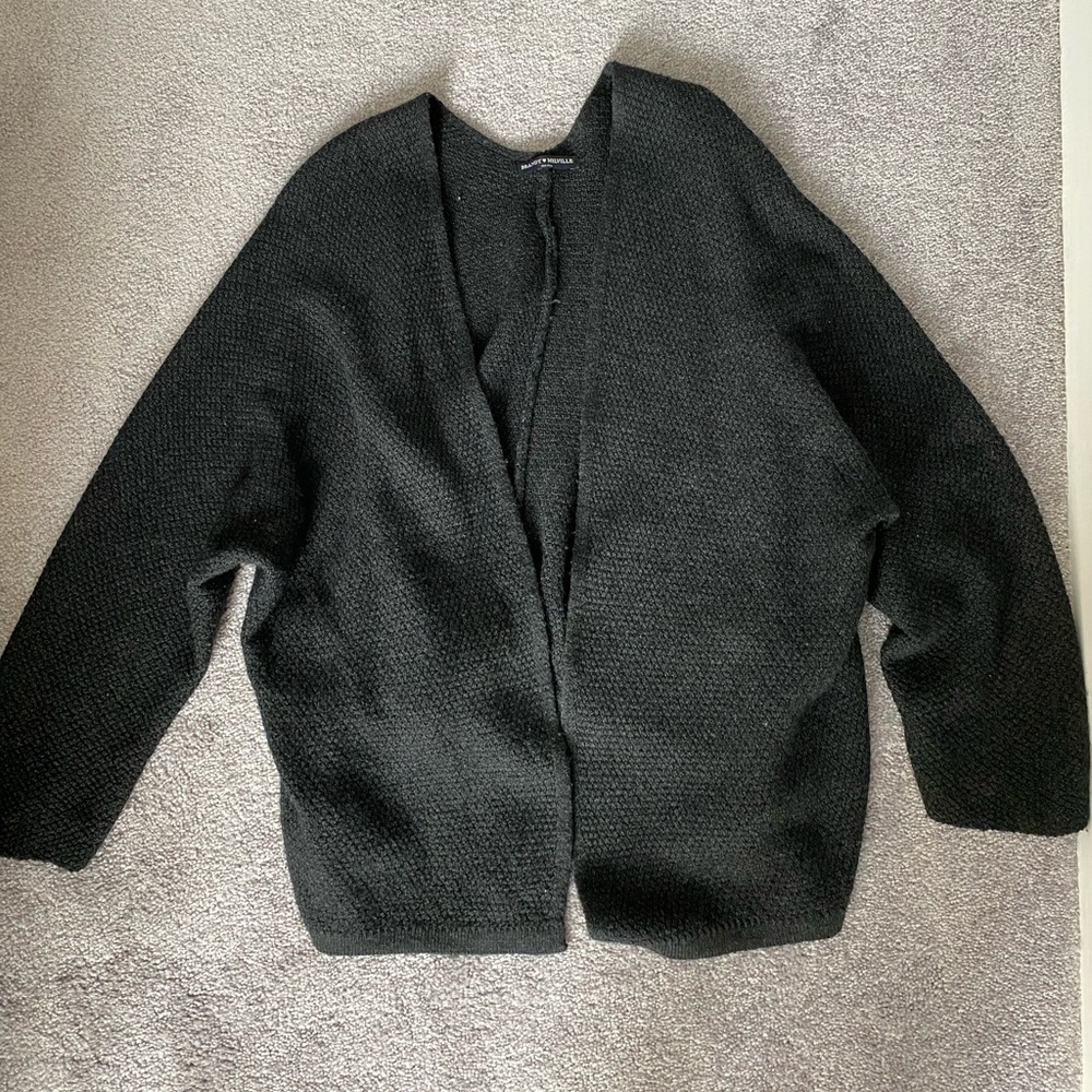brandy melville semi cropped black cardigan